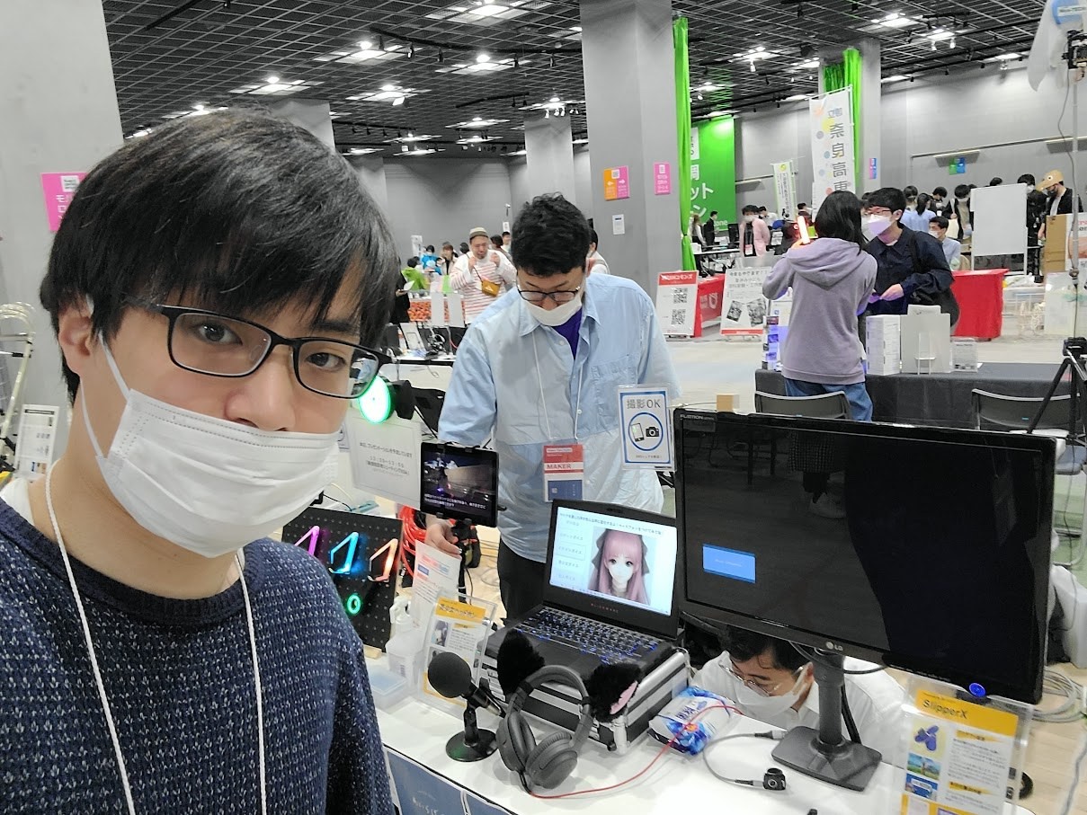 Gakuto at his Maker Faire booth