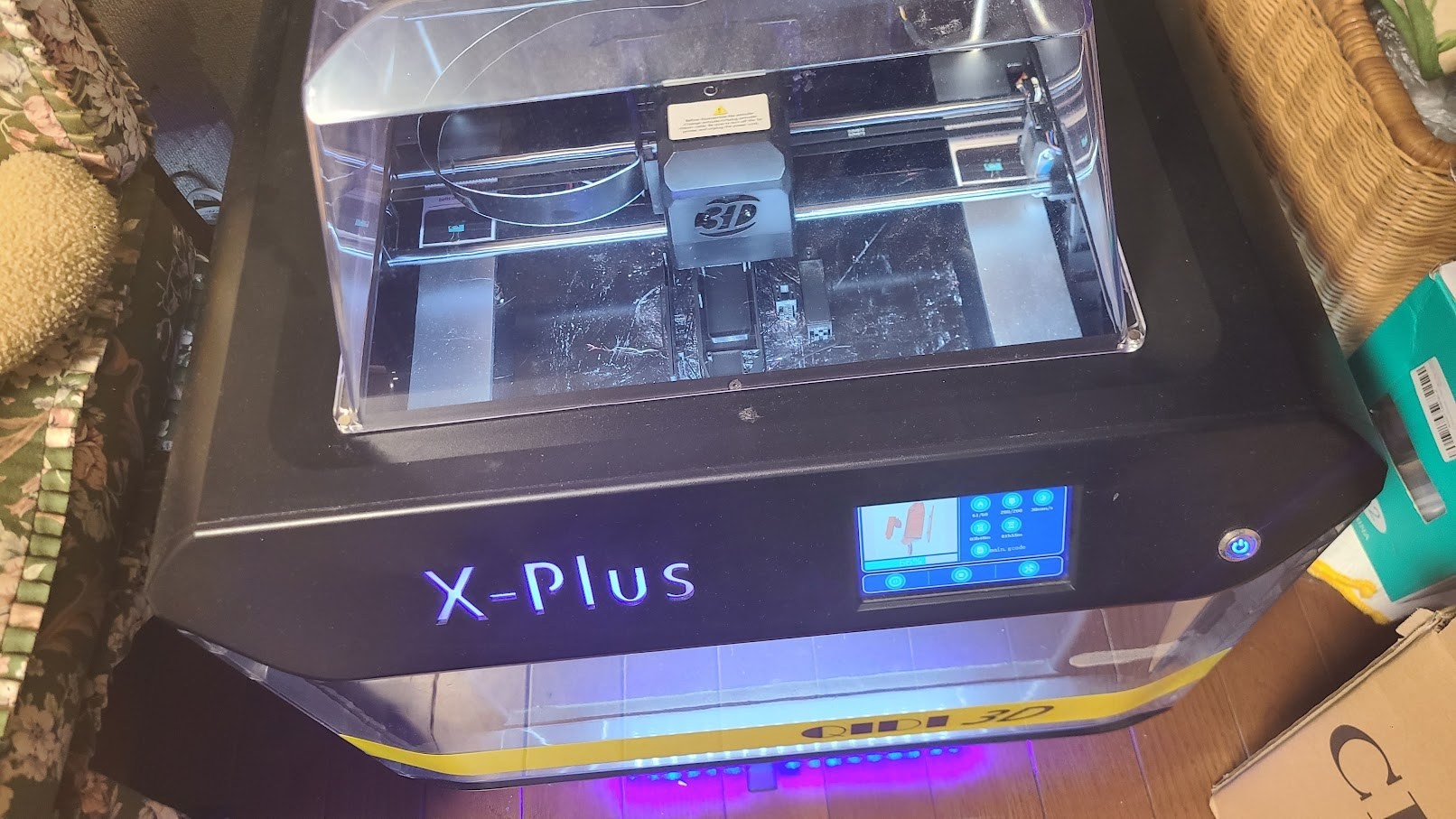 A 3D printer at work