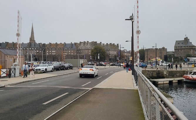 A street and harbour view from a trip